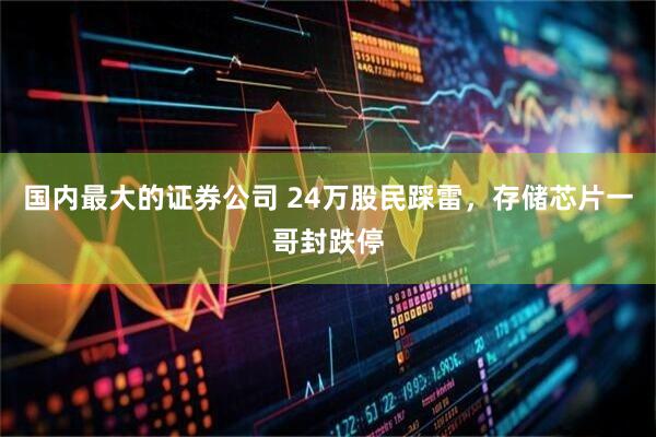 国内最大的证券公司 24万股民踩雷，存储芯片一哥封跌停